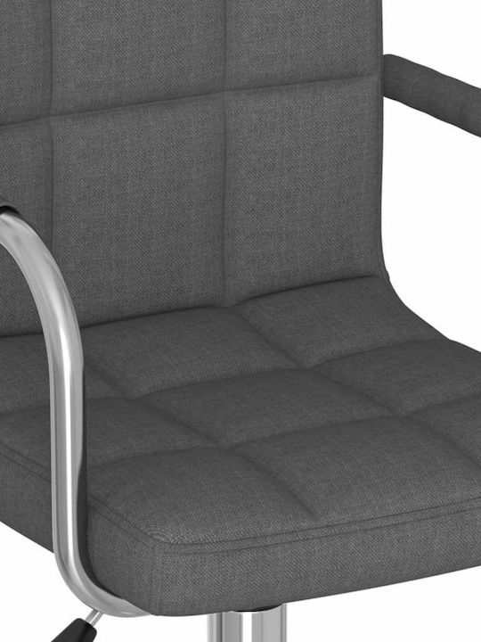 Rotating Chair Visitor with Arms & Wheels in Gray Color 50x47x74.5cm 1pcs