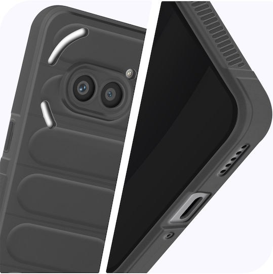 Avizar Case Nothing Phone 2a Textured Silicone Embossed Design Black