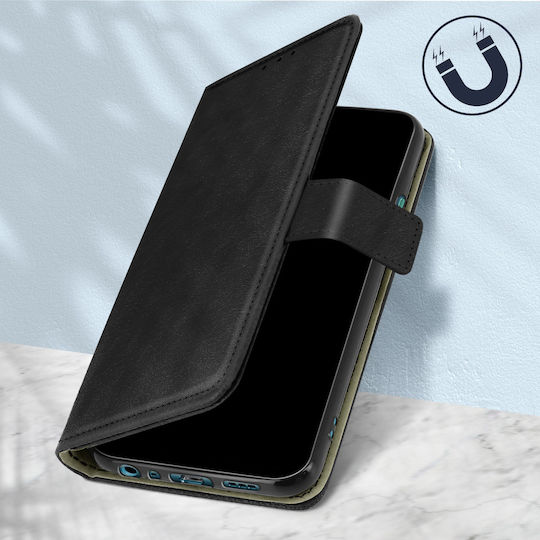 Flip Wallet Hülle Slim Cover Oppo A54 5G A74 5G Silikon – Schwarz