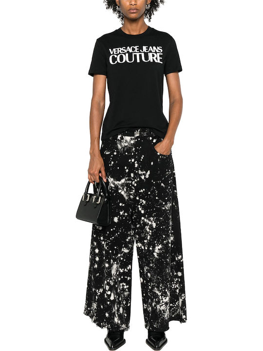 Damen T-Shirt White-Black