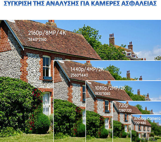 Hikvision DS-2CE17D0T-IT5F CCTV Cameră de Supraveghere Full HD 1080p Rezistentă la apă cu Lentilă 6mm