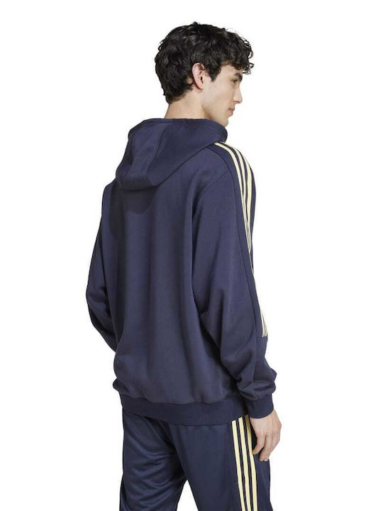 Adidas Sweatshirt M Tiro Hanorac pentru bărbați cu glugă și buzunare Albastru marin