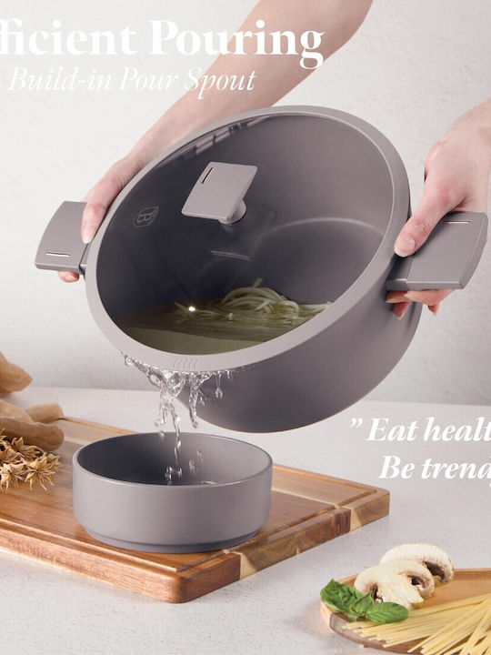 Berlinger Haus Taupe Collection Deep Pot made of Aluminum 4.1lt / 24cm