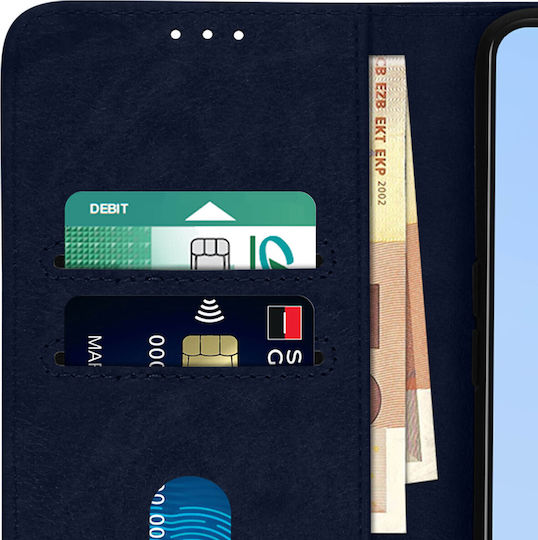 Case Oppo A16 A16s Clamshell Wallet Function Video Stand Dark Blue