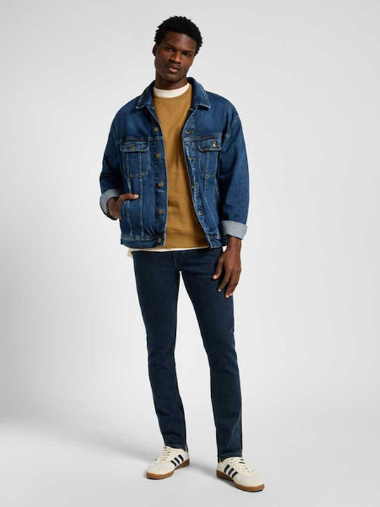 Luke Ανδρικό Παντελόνι Τζιν με Slim Tapered Εφαρμογή Dark Blue