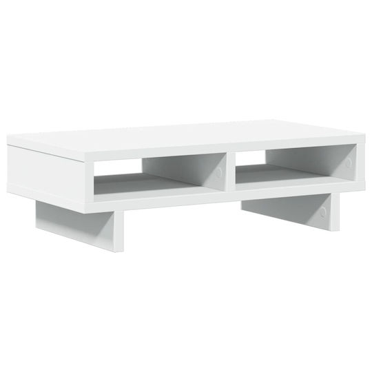 vidaXL Schreibtisch Halterung Monitor Verbundholz Weiß (854742)