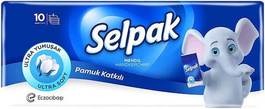 Selpak 10 Πακέτα Χαρτομάντηλα Τσέπης 4 Φύλλων