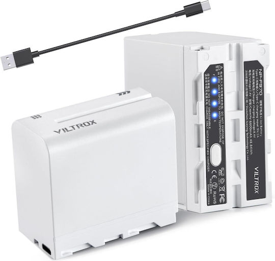 Viltrox Np-f970 Battery 6600mah Usb-c Charging Port