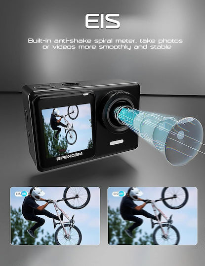 PRO X70 PRO Action Camera 4K Ultra HD Υποβρύχια με Οθόνη και Wi-Fi Μαύρη