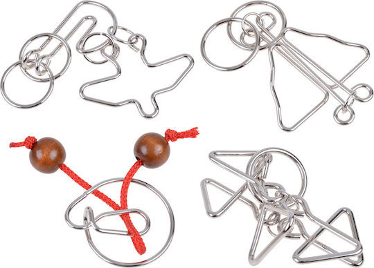 4 Curly Metal Puzzle Puzzle aus Metall ZA1132