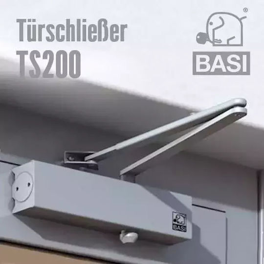 Basi Ts 200 Door Closer for Doors up to 125cm Silver