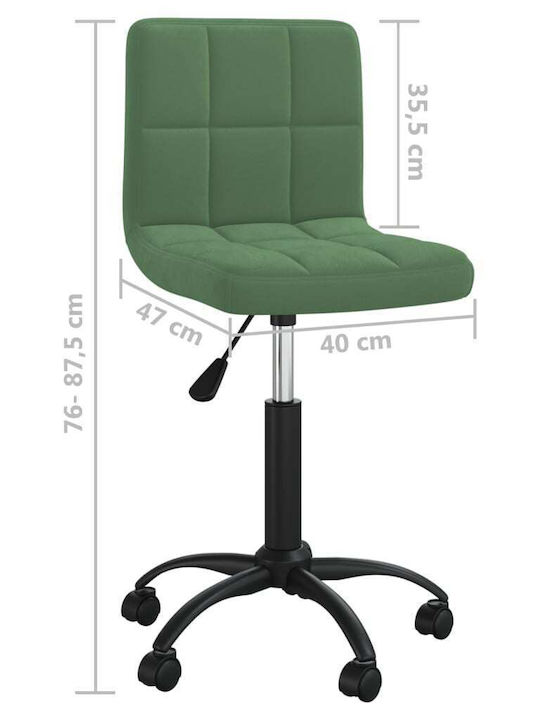 Rotating Chair Visitor with Wheels in Green Color 40x47x76cm 1pcs