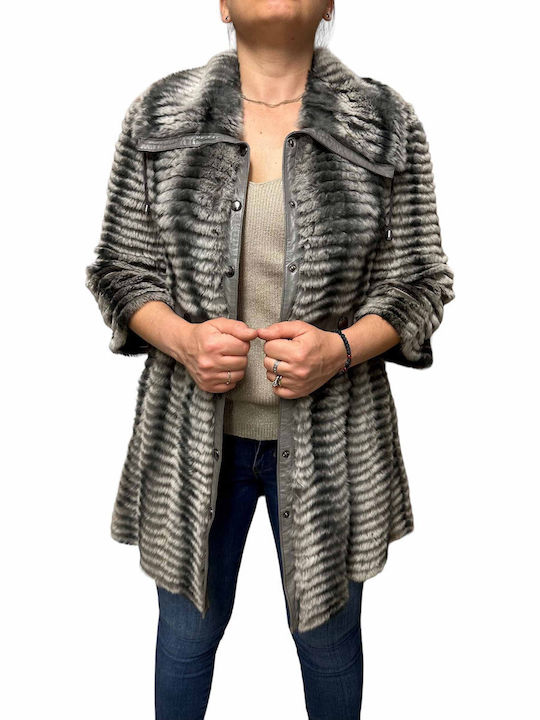 Frauen Pelz Gray
