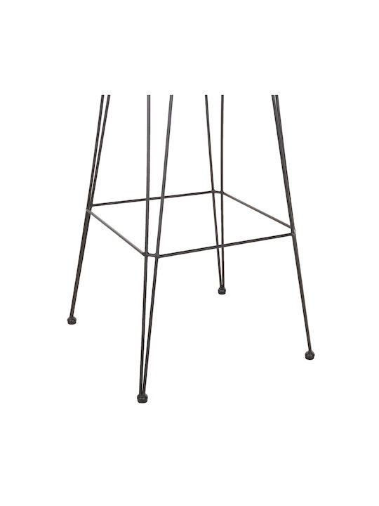 Scaun De Bar Pentru Exterior Rattan Allegra Cu Pernă Bej, Negru 54x55x108cm