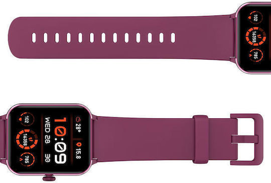 BlackView R50 45mm Smartwatch με Παλμογράφο (Claret)