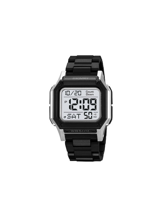 Skmei Digital Uhr Batterie mit Metallarmband Black/Silver