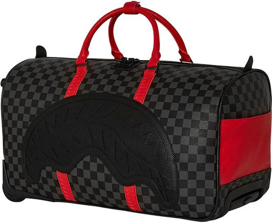 Sprayground Raceway 3 Sack Voyage Black with Wheels made of Artificial Leather L50xW25xH30cm