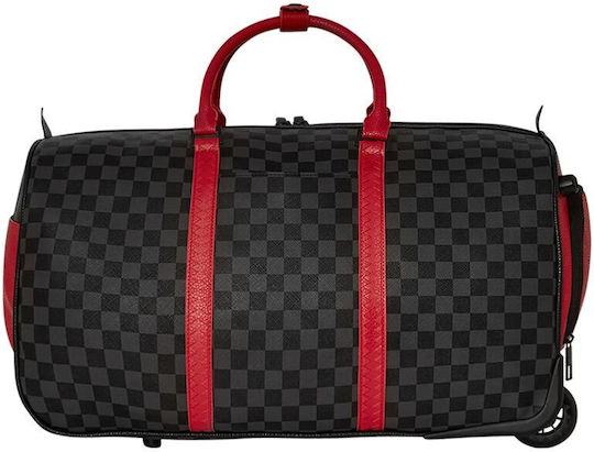 Sprayground Raceway 3 Sack Voyage Black with Wheels made of Artificial Leather L50xW25xH30cm