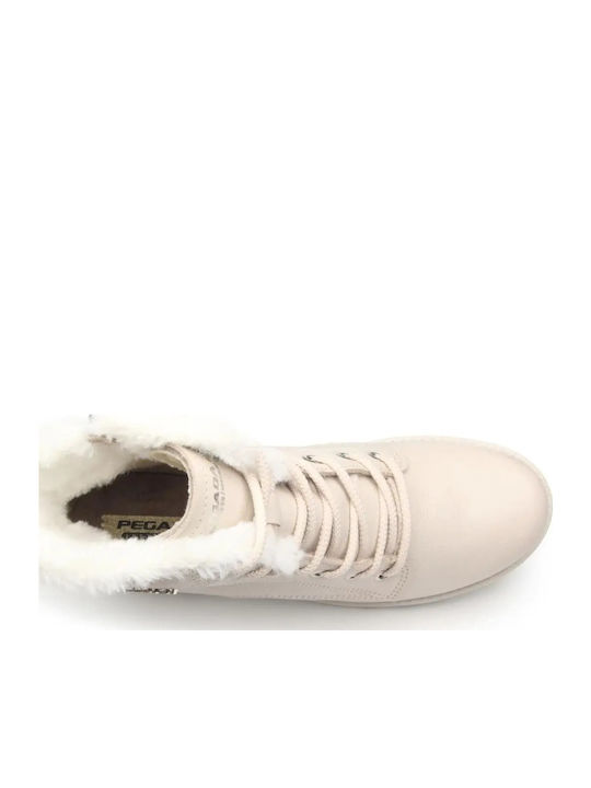 Leder Damen Chelsea Stiefeletten Weiß