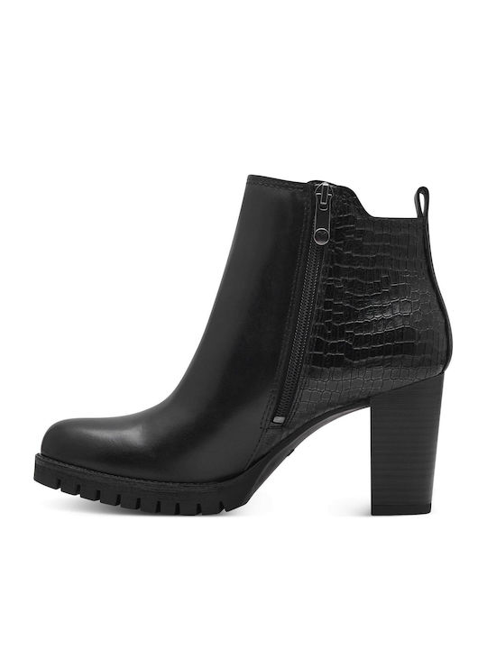 Marco Tozzi Leather Women's Ankle Boots Black