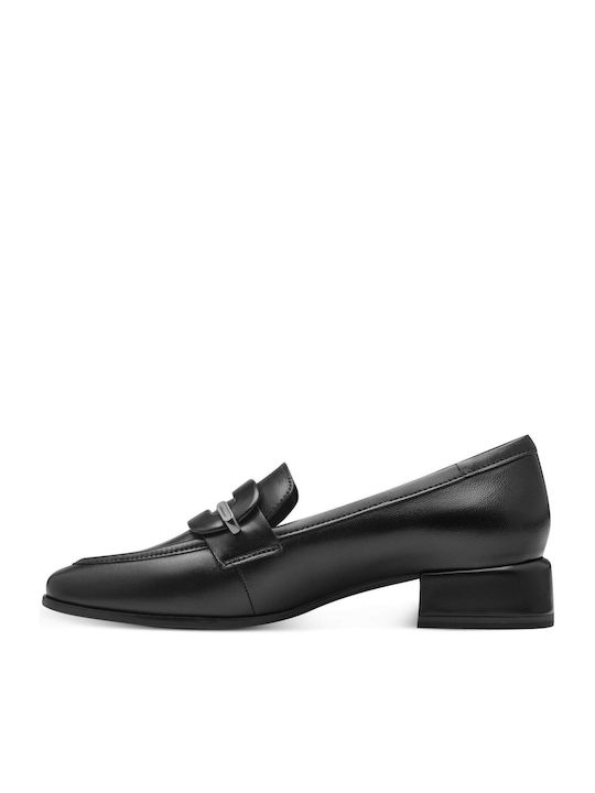 Marco Tozzi Leather Women's Loafers in Black Color