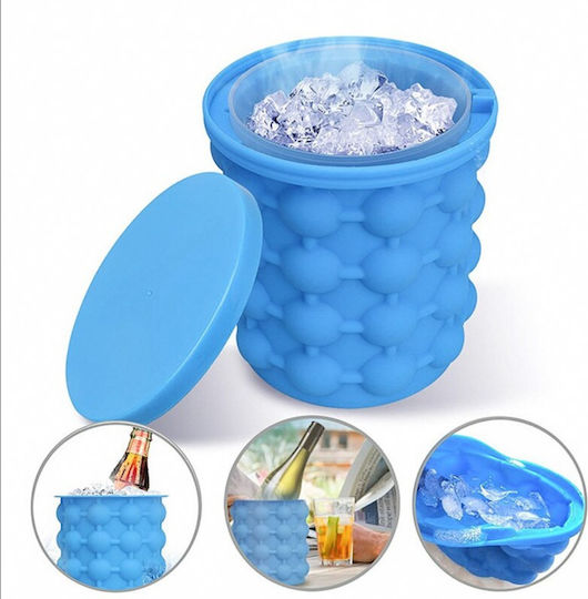 Eiswürfelform Würfel aus Silikon mit Deckel Blau ZT1XA13QWS03