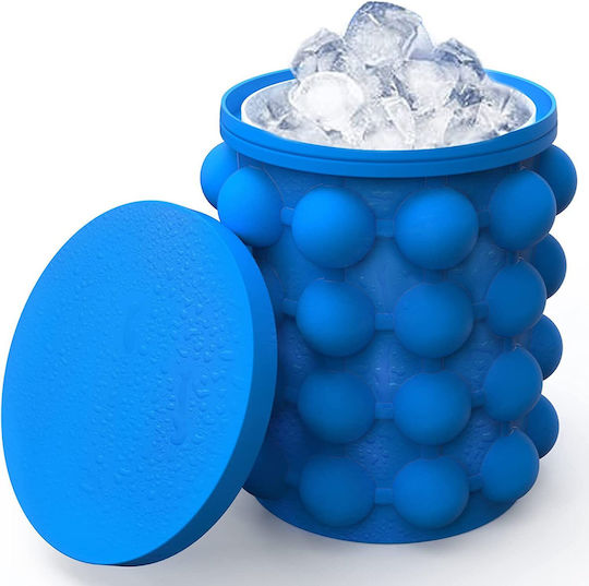 Eiswürfelform Würfel aus Silikon mit Deckel Blau ZT1XA13QWS03