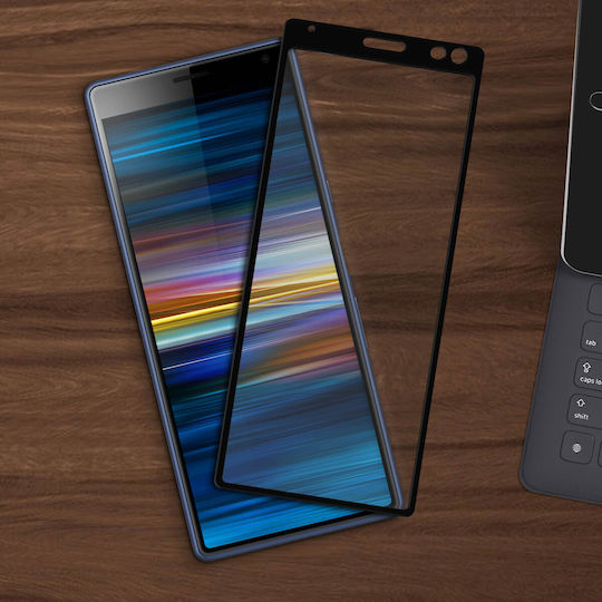 Tempered Glass Screen Protector Compatible with Sony Xperia 10 9h Smudgeproof Black Contour