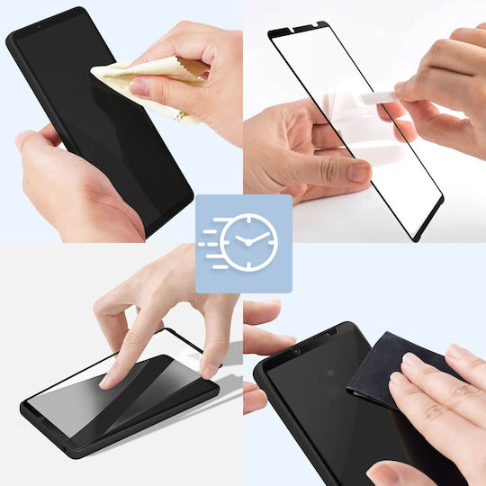 Gehärtetes Glas Xperia 10 V 10 Vi 9H Härte Anti-Schmutz Schwarzer Rand