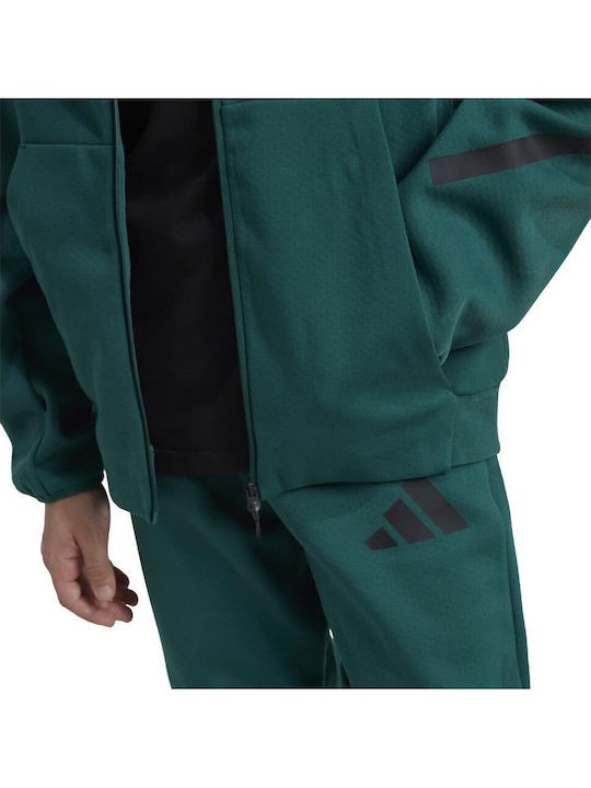 Athletic Kids Cardigan with Hood Green Z.n.e Full-zip
