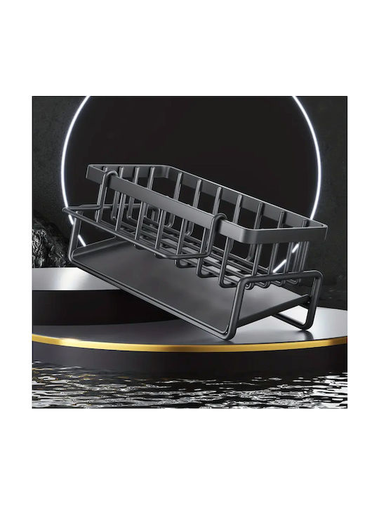 Organizator Pentru Chiuveta De Bucătărie Din Oțel Inoxidabil Negru 23x9x10cm