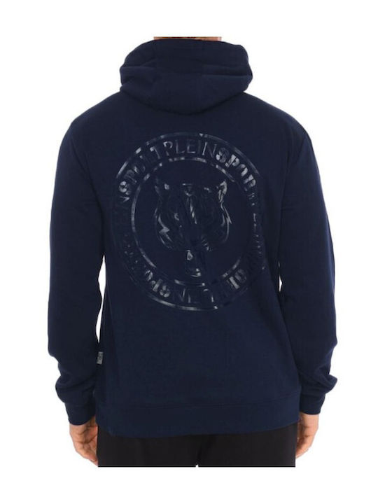 Plein Sport Men's Sweatshirt with Hood Navy Blue