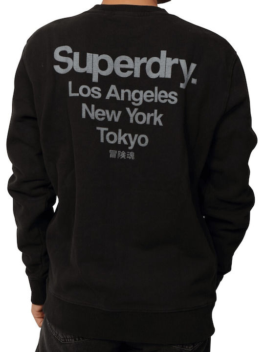 Superdry Core Logo City Ανδρικό Φούτερ Μαύρο