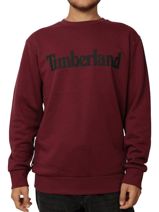 Timberland Logo Herren Sweatshirt Bordeaux