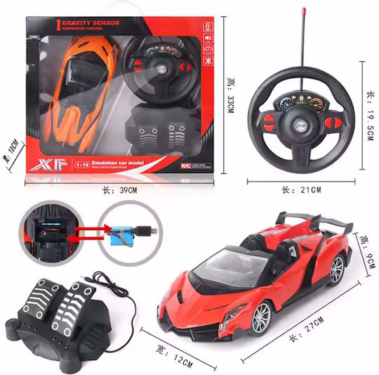 Zita Toys Steering wheel Remote Controlled Car Orange