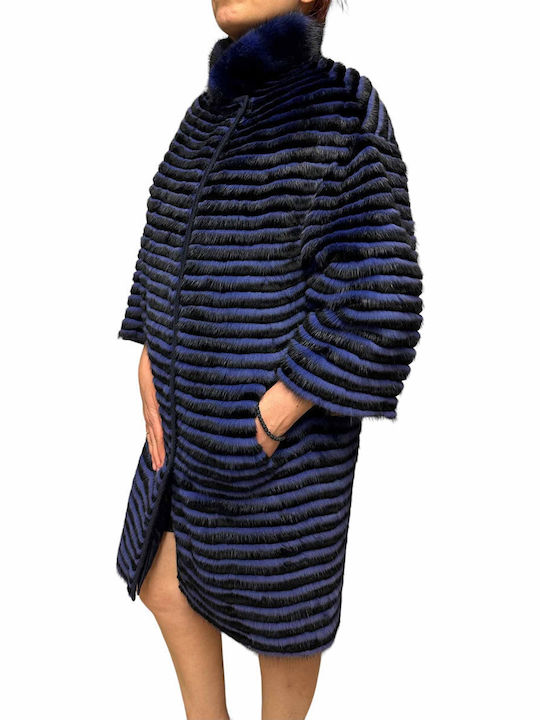 Women's Long Fur Purple-black