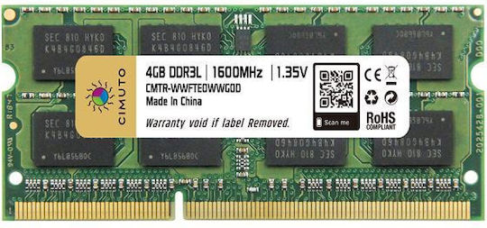 Cimuto DDR3L с Модул 1x4GB и Скорост 1600 за Лаптоп