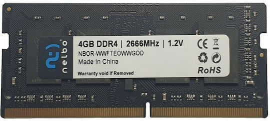 Nelbo DDR4 με Module 1x4GB και Ταχύτητα 2666 για Laptop