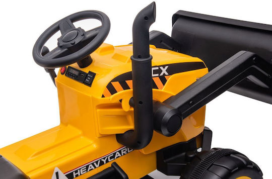 Kids 12V Electric Ride On Tractor with Trailer Yellow