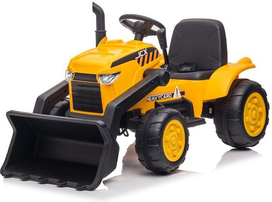 Kids 12V Electric Ride On Tractor with Trailer Yellow