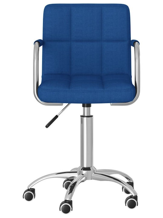 Rotating Chair Visitor with Wheels in Blue Color 50x47x74.5cm 1pcs