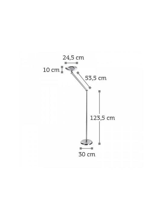 Inlight Stehlampe H187cm. mit Fassung für Lampe R7S Silber