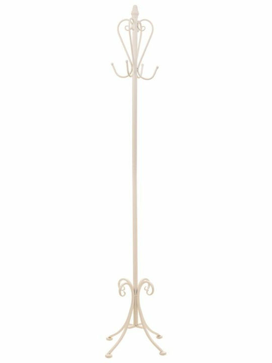 Alexandra House Living Metallic Coat Rack White 161cm