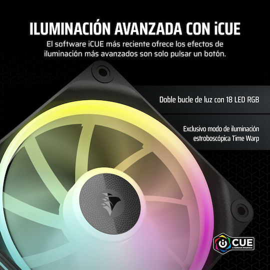 Corsair iCue Link LX140 Case Fan 2000rpm 84.7cfm with RGB Lighting and 4-Pin PWM Connection