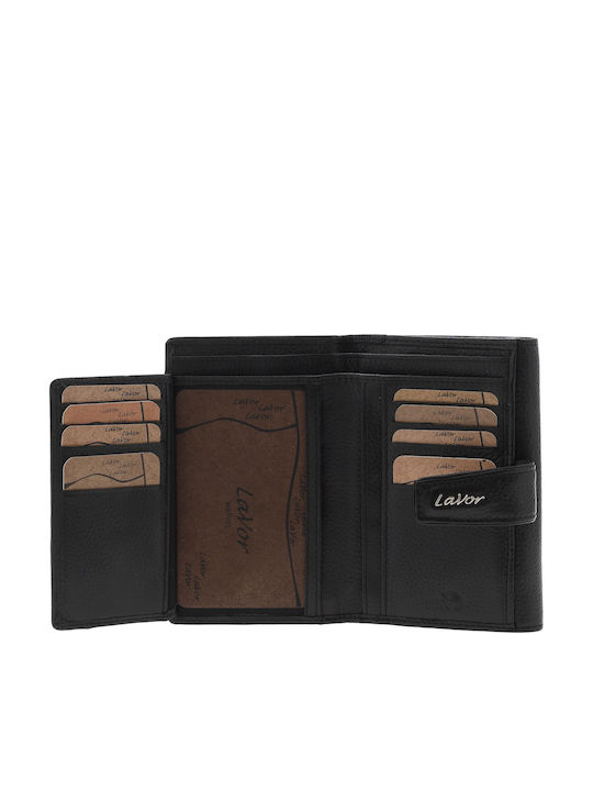 Large Leather Women's Wallet Classic with RFID Black