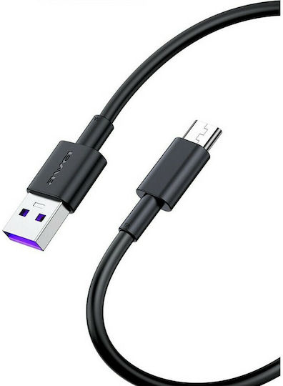Awei Редовна USB 2.0 до микро USB кабел Черен 1м (888032) 1бр