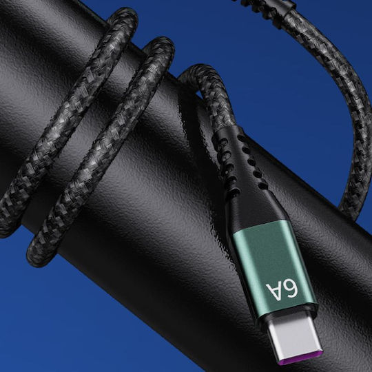 WK Braided USB to Type-C / Lightning / micro USB 1.2m 6A Cable Gray (WK-WDC-170_SILVER)