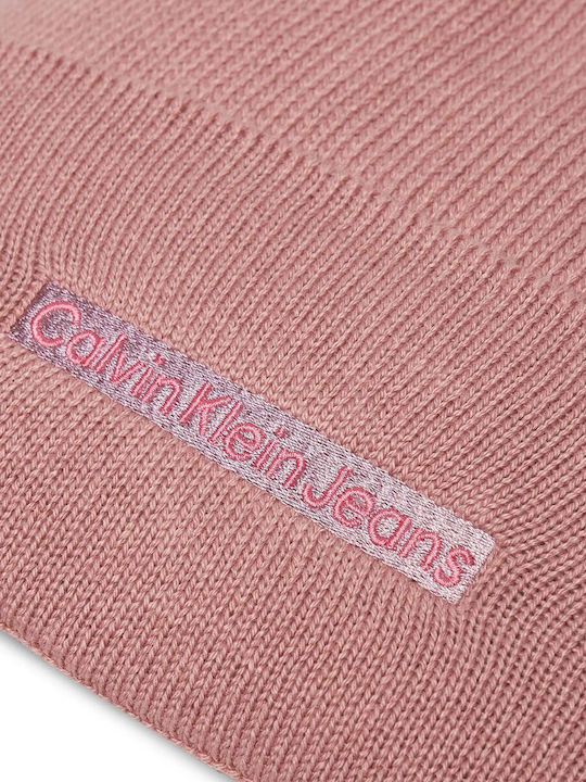 Beanie Unisex Σκούφος Πλεκτός σε Ροζ χρώμα