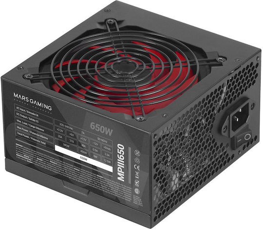 Mars Gaming MPIII650 650W Черен Компютърно захранване Пълен кабел