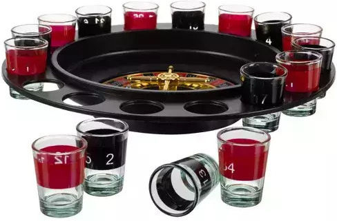 Malatec Roulette Drinking Game Made of Metallic Set 16 Pieces